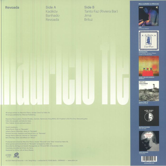 Mauricio Fleury – Revoada (12", Altercat Records, 2025) back cover