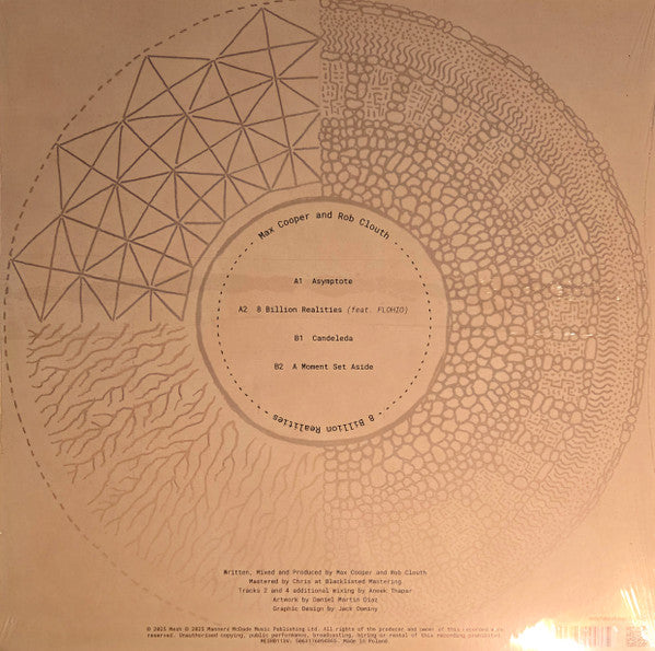 Max Cooper Rob Clouth – 8 Billion Realities (12", Splatter, Mesh, 2025) Back Cover