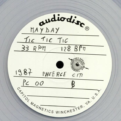 Mayday – The Darkside (12", Clear, Pheerce Citi, 2021) back cover