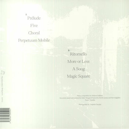 Melaine Dalibert – Magic Square (LP, Clear, flau, 2025) back cover