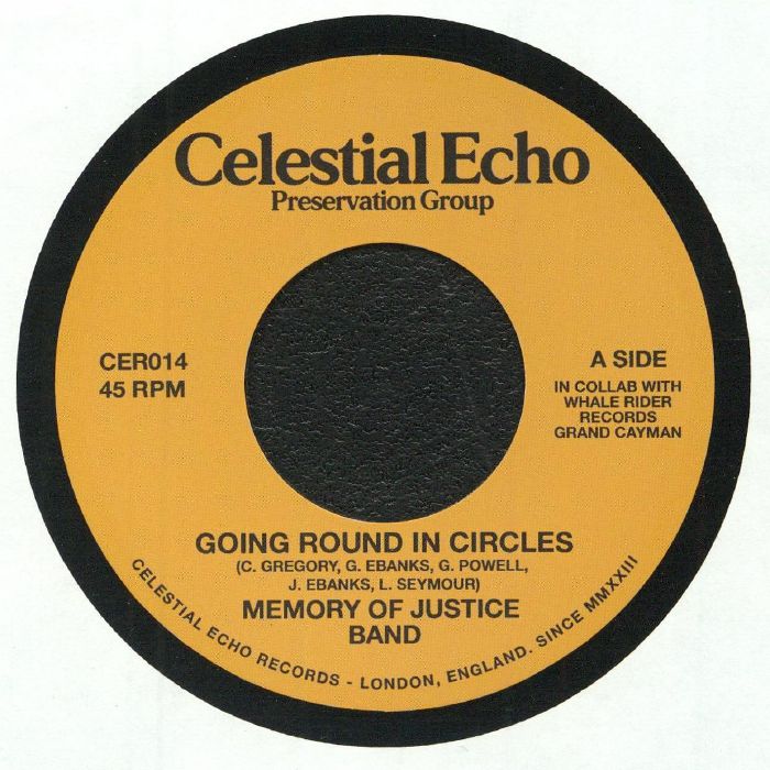 Memory Of Justice Band – Going Round In Circles (7", Celestial Echo, 2026) Front Cover