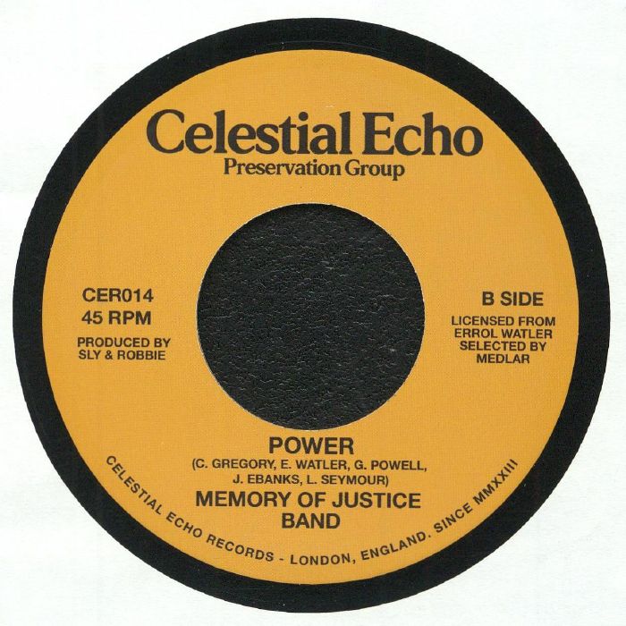 Memory Of Justice Band – Going Round In Circles (7", Celestial Echo, 2026) Back Cover