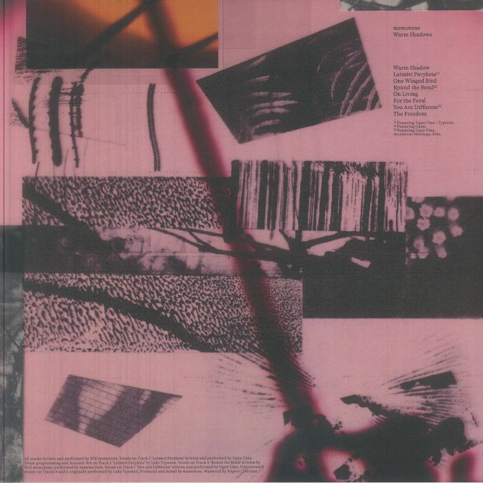 Memotone – Warm Shadows (LP, Accidental Meetings, 2026) Back Cover
