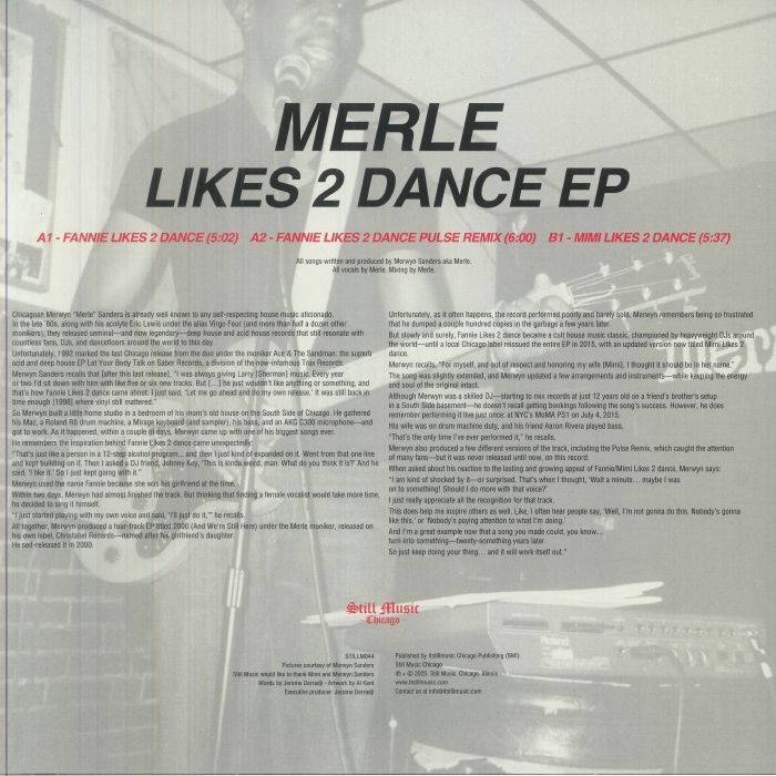 Merle – Likes 2 Dance EP (12", Still Music, 2026) Back Cover