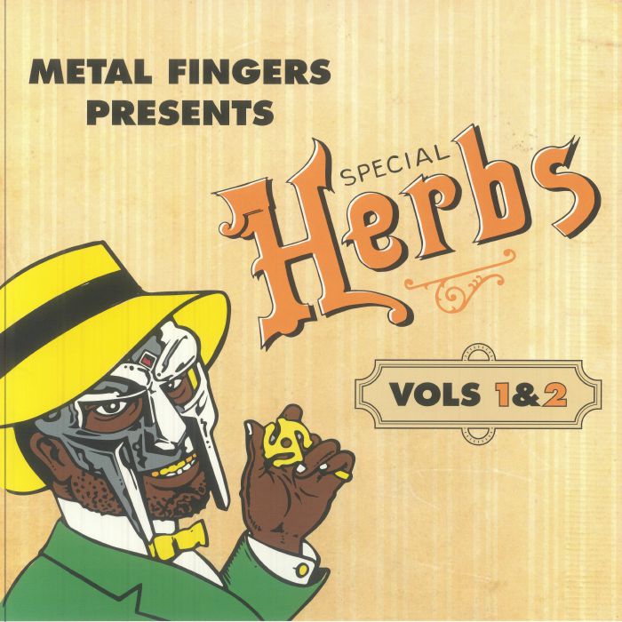 Metal Fingers – Special Herbs (Vols 1&2) (2xLP, Mustard Yellow, Rhymesayers Entertainment, 2025) Front Cover