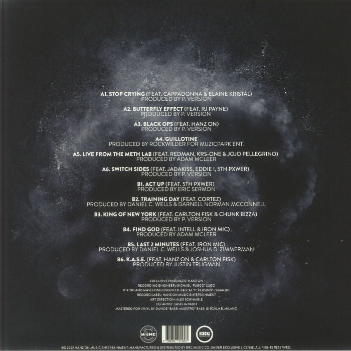 Method Man – Meth Lab Season 3: The Rehab (LP, Hanz On Music, 2025) Back Cover