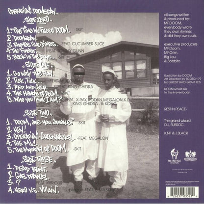 MF Doom – Operation: Doomsday (2xLP, Rhymesayers Entertainment, 2023) Back Cover