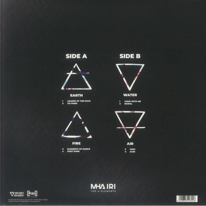 Mha Iri – The 4 Elements (LP, [pias], 2025) Back Cover