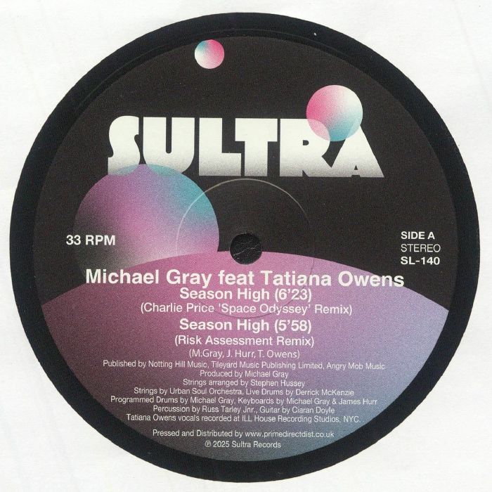 Michael Gray / Antonello Ferrari – Season High / Music Of Life (12", Sultra Records, 2025) front cover