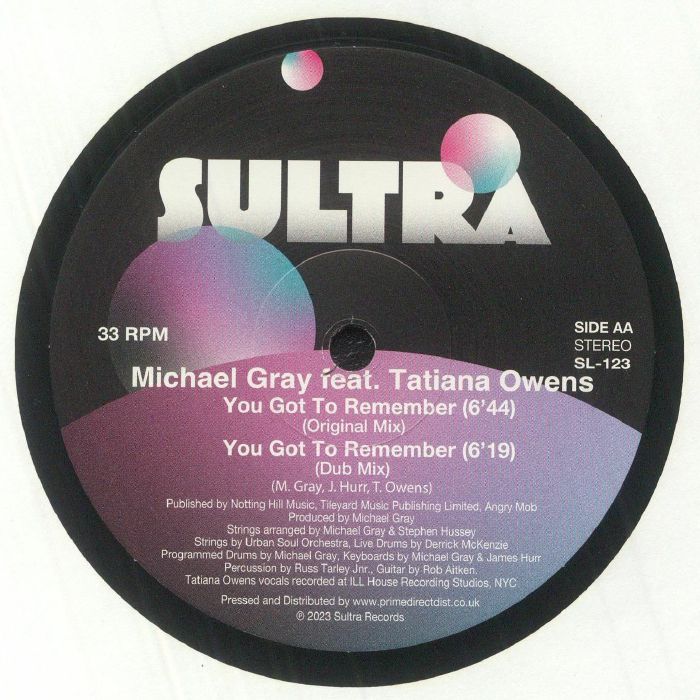 Michael Gray Tatiana Owens – Invincible / You Got To Remember (12", Sultra Records, 2023) Back Cover