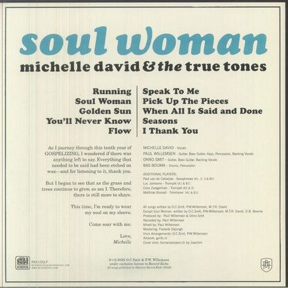 Michelle David & The True-Tones – Soul Woman (LP, Clear, Record Kicks, 2026) Back Cover