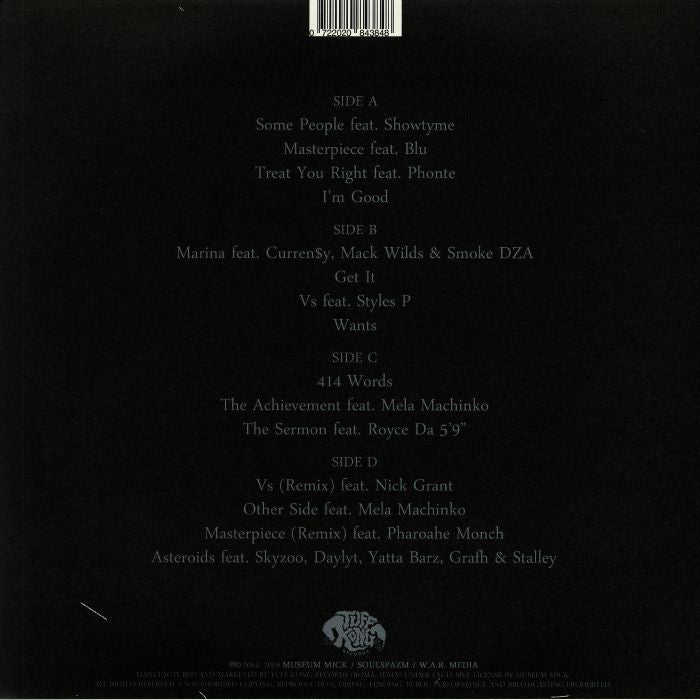 Mickey Factz & Nottz – The Achievement: Deluxe Edition (2xLP, Tuff Kong Records, 2025) back cover