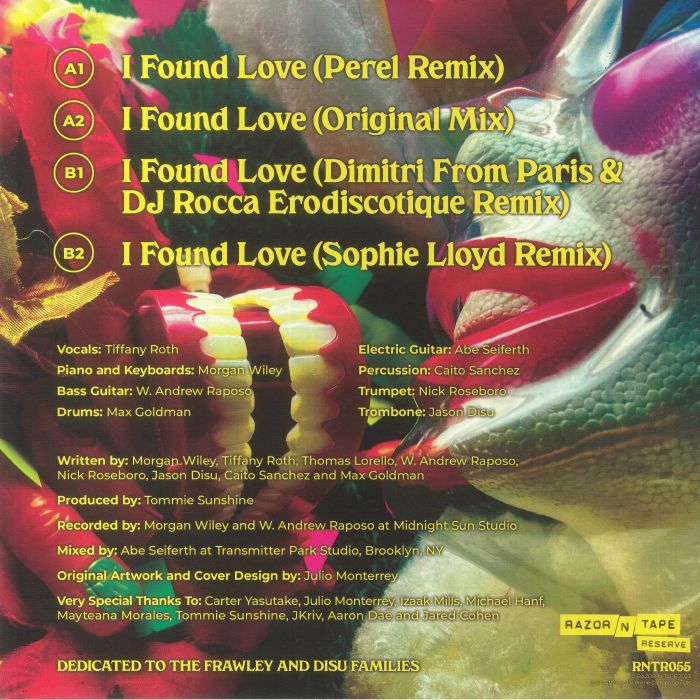 Midnight Magic – I Found Love (12", Razor-N-Tape Reserve, 2023) Back Cover