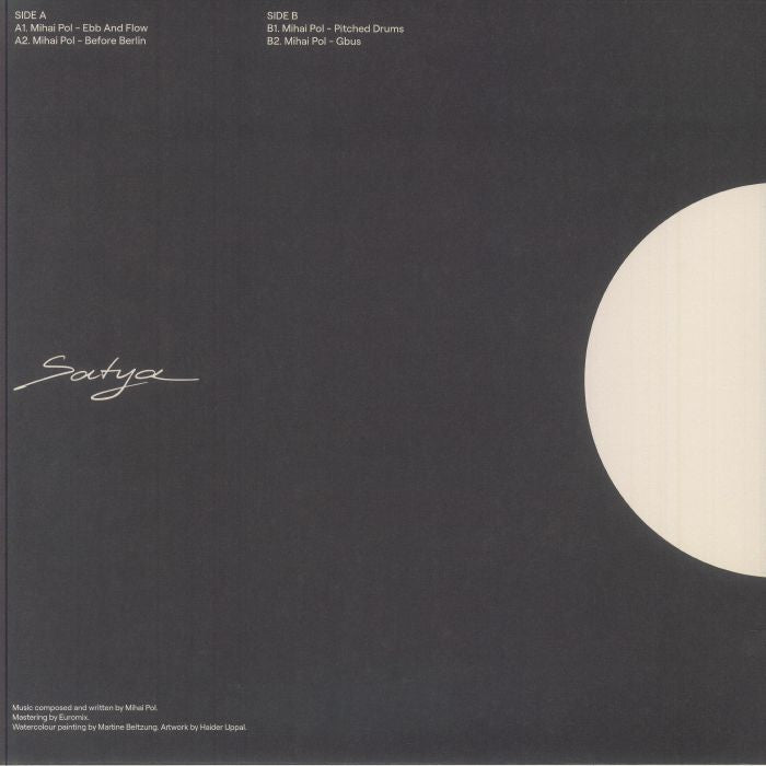 Mihai Pol – Ebb and Flow (12", Satya, 2025) Back Cover