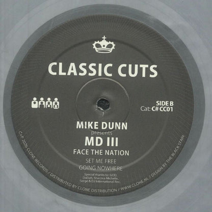 Mike Dunn MD III – Face The Nation (12", Silver Marbled, Clone Classic Cuts, 2026) Back Cover