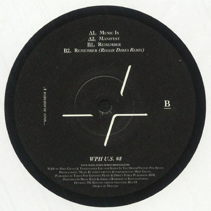 Mike Grant , Trackmaster Lou – Re-Entry E.P. (12", We Play House Recordings, 2025) back cover