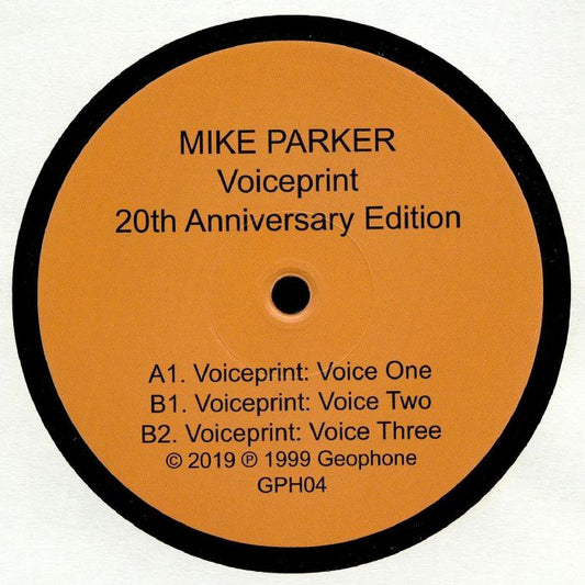 Mike Parker – Voiceprint | 20th Anniversary Edition  (12", Geophone, 2019) Front Cover
