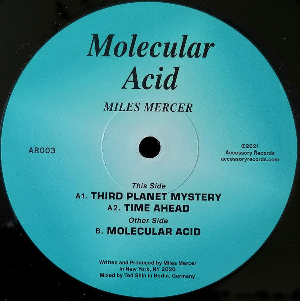 Miles Mercer – Molecular Acid (12", Accessory Records, 2022) Front Cover