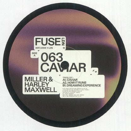 Miller Harvey Maxwell – Caviar (12", Fuse London, 2025) Front Cover