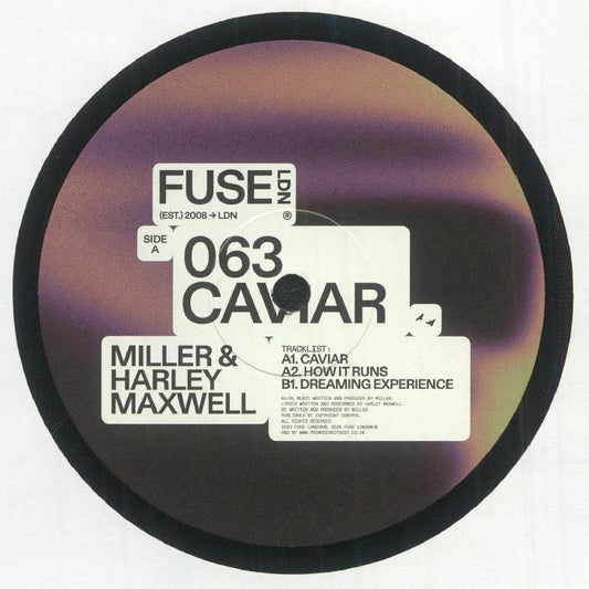 Miller Harvey Maxwell – Caviar (12", Fuse London, 2025) Front Cover