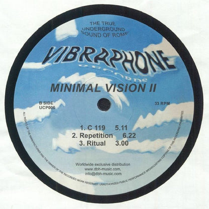 Minimal Vision – Minimal Vision II (12", Vibraphone Records, 2024) Back Cover