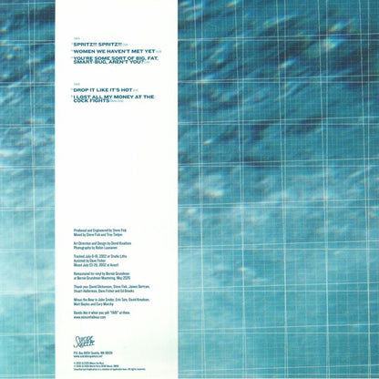 Minus The Bear – Bands Like It When You Yell "YAR!" At Them (12", Blue/Yellow Smoke, Suicide Squeeze, 2026) Back Cover