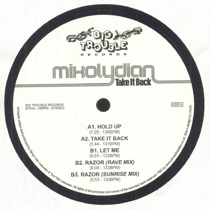 Mixolydian – Take It Back (12", Big Trouble, 2025) Front Cover