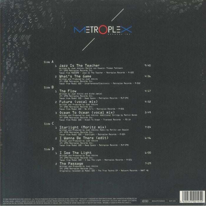 Model 500 – Classics Vol. 2 (LP, Metroplex, 2026) Back Cover