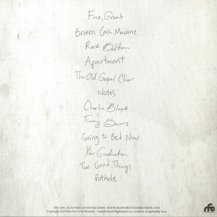 Modern Baseball – You're Gonna Miss It All (LP, Olive Green, Run For Cover Records, 2022) Back Cover