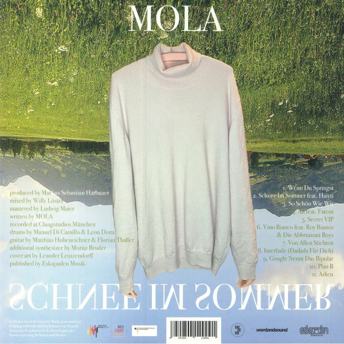MOLA – Schnee Im Sommer (LP, Eskapaden Records, 2026) Back Cover