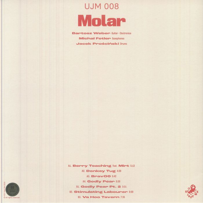 Molar – Molar (LP, U Jazz Me, 2025) back cover