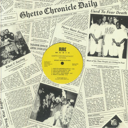 Money Boss Players – Ghetto Chronicle Daily (LP, in die-cut sleeve, RRC, 2026) Front Cover