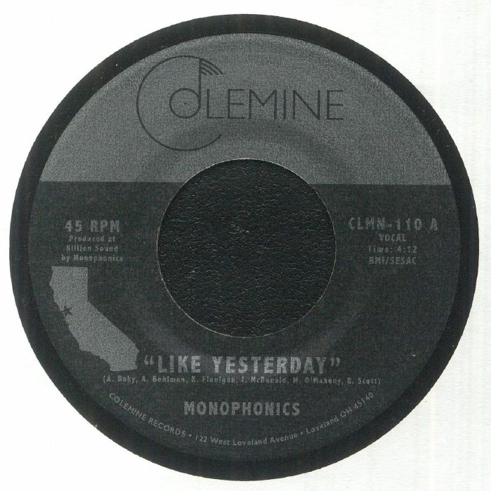 Monophonics / Destruments – Like Yesterday / Freedom (7", Clear, Colemine Records, 2022) Front Cover