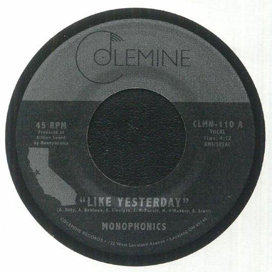 Monophonics / Destruments – Like Yesterday / Freedom (7", Clear, Colemine Records, 2022) Front Cover
