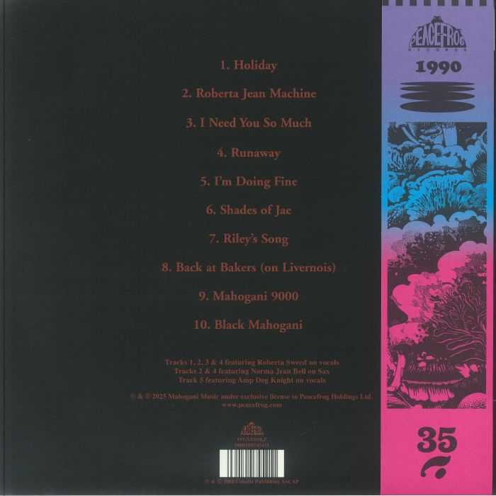 Moodymann – Black Mahogani (3x12", Smokey, Peacefrog Records, 2025) Back Cover