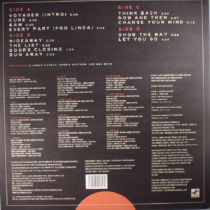Moonchild – Voyager (2xLP, Tru Thoughts, 2017) Back Cover