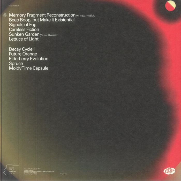 Mor Elian – Solid Space (LP, topo2, 2025) Back Cover