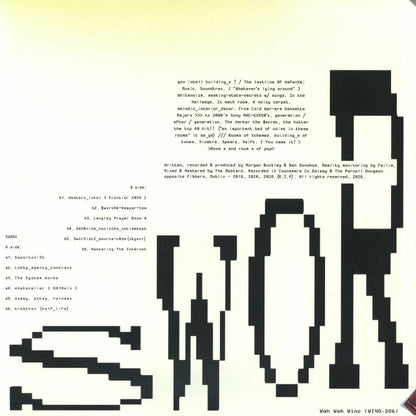 Morgan Buckley & Ben Donohoe – Sworx (LP, Wah Wah Wino, 2026) Back Cover