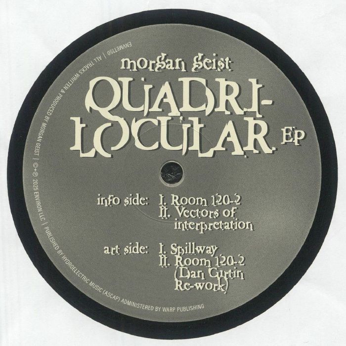 Morgan Geist – Quadri-Locular EP (12", Environ, 2025) Front Cover