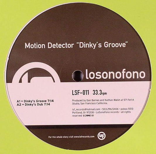 Motion Detector – Dinky's Groove (12", Losonofono Records, 2003) Front Cover