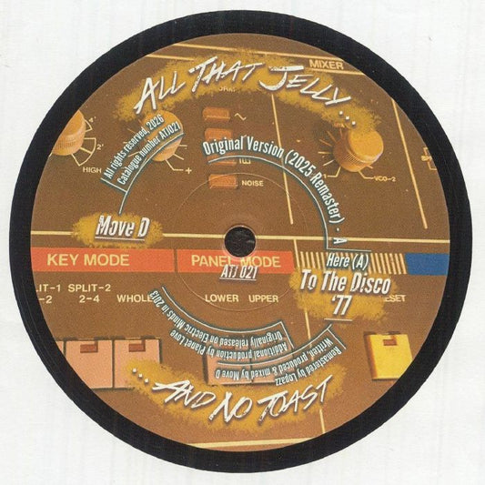 Move D – To The Disco '77 (2025 Remaster) (12", All That Jelly, 2026) Front Cover