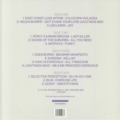 Moxie – The Sound Of Love International #007 (2xLP, Love International Recordings, 2025) back cover