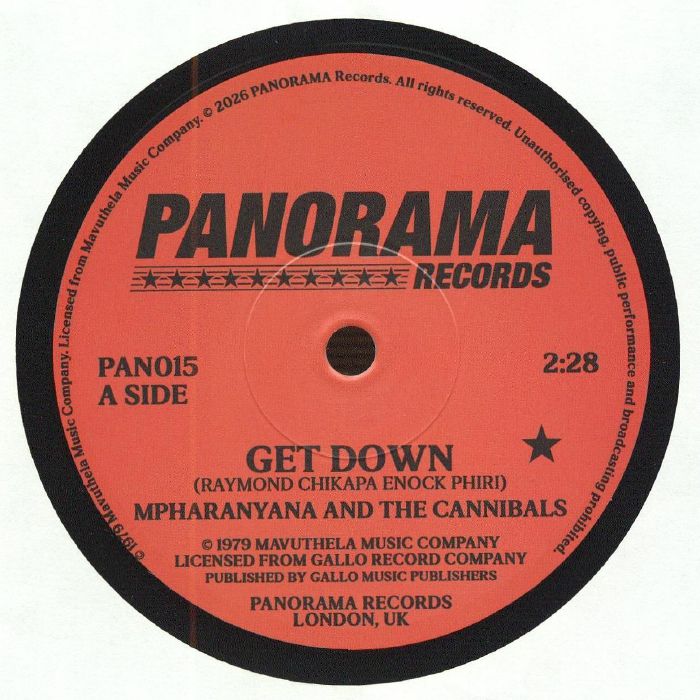 Mpharanyana and The Cannibals / The Peddlers – Get Down / Disco (7", PANORAMA, 2026) Front Cover