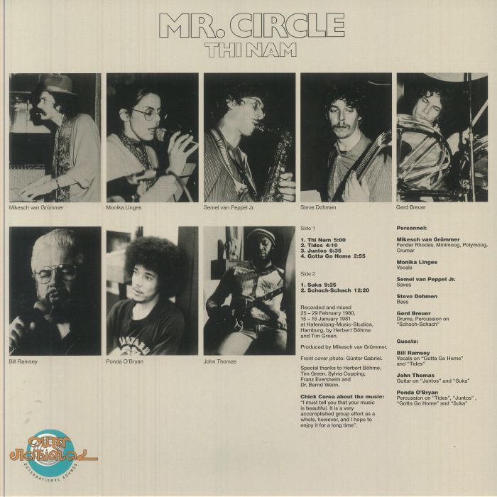 Mr. Circle – Thi Nam (LP, Outernational Sounds, 2025) back cover