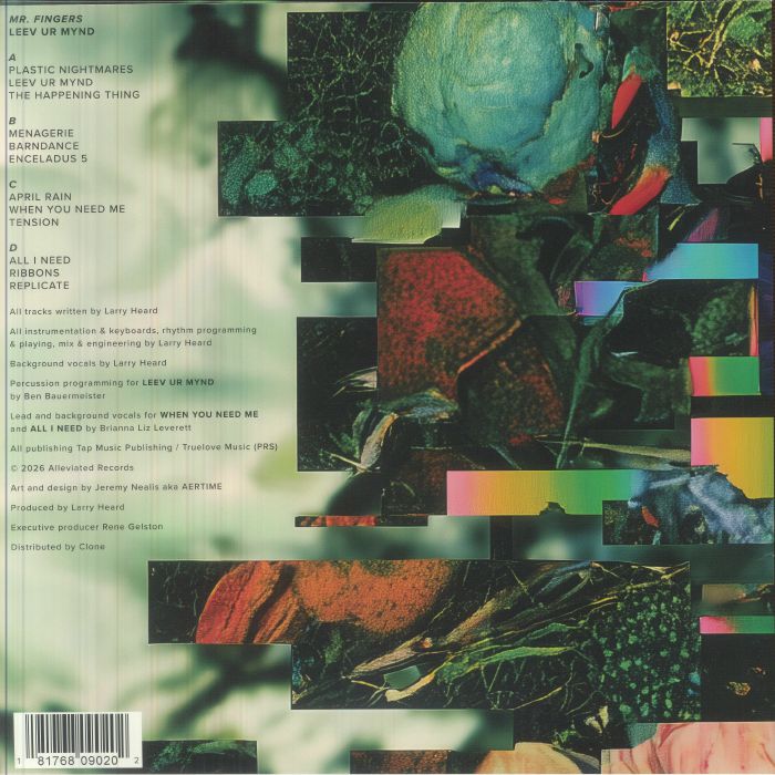 Mr. Fingers – Leev Ur Mynd (2xLP, Alleviated Records, 2026) Back Cover
