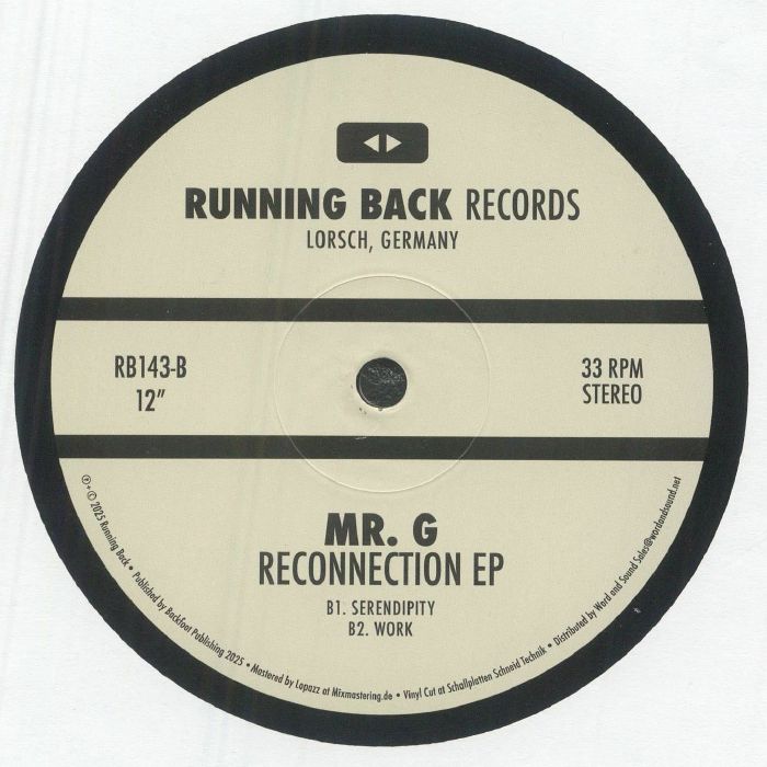 Mr. G – Reconnection EP (12", Running Back, 2025) back cover