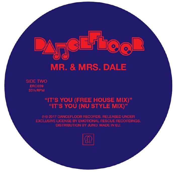 Mr. & Mrs. Dale – It's You (12", Emotional Rescue, 2025) back cover