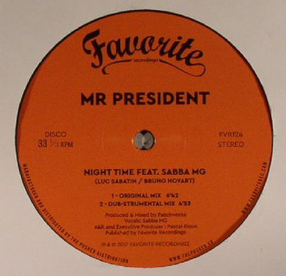 Mr President – Going To A Go Go (12", Favorite Recordings, 2017) Back Cover