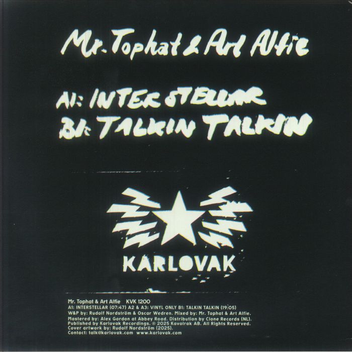 Mr. Tophat Art Alfie – KVK1200 (12", Karlovak, 2026) Back Cover