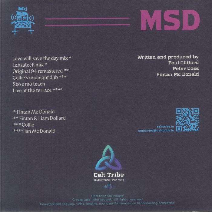MSD – Moonboom (12", Celt Tribe, 2026) Back Cover